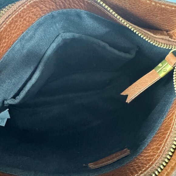 Madewell The Zip-Top Transport Crossbody Bag in English Saddle Brown Leather - Picture 11 of 14